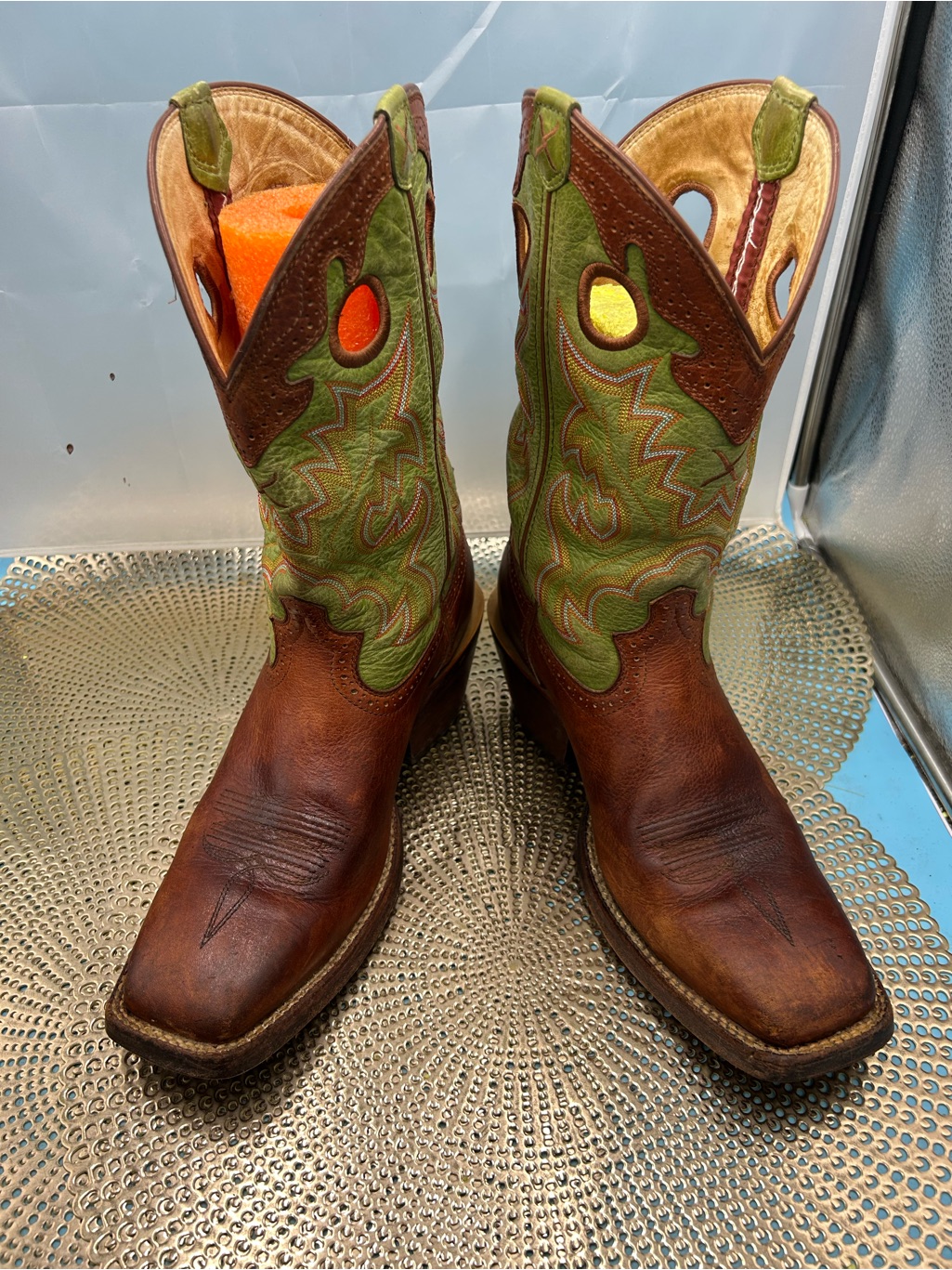 Twisted X Men 11 Lime Green Brown Cowboy Boots